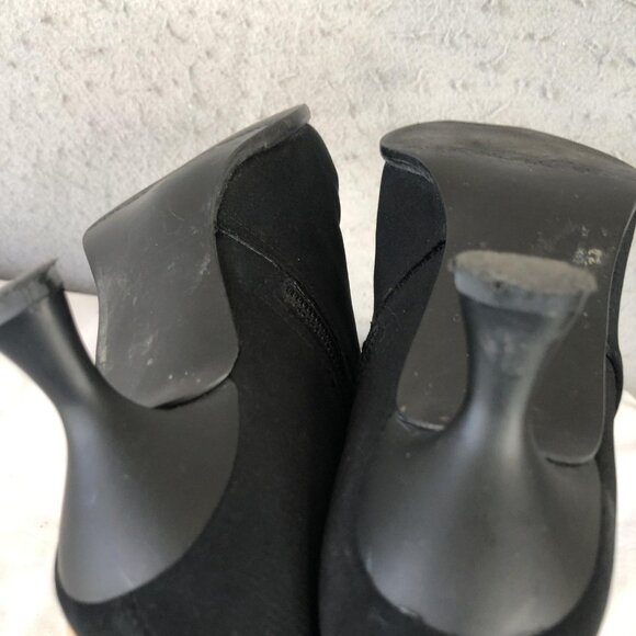 Stuart Weitzman Boots Womens Size 5 Black Gore-Tex Ankle Kitten Heel Pointed Toe - Picture 6 of 16